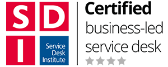 Certified business-led service desk logo image